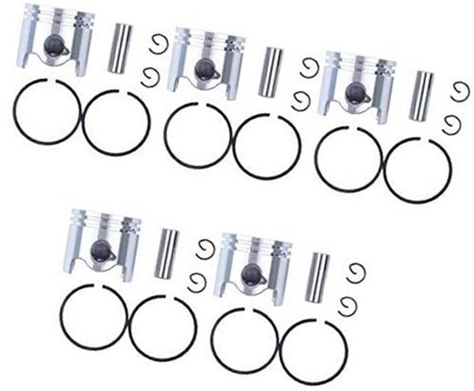 ASDGH 5 Stück 38 mm Kolbenringe for STIHL FS120 FS200 FS250 BT120 BT121 HT250 SP200 Trimmer-Motorteile 41307901316 Garten-Kolbenringsatz von ASDGH