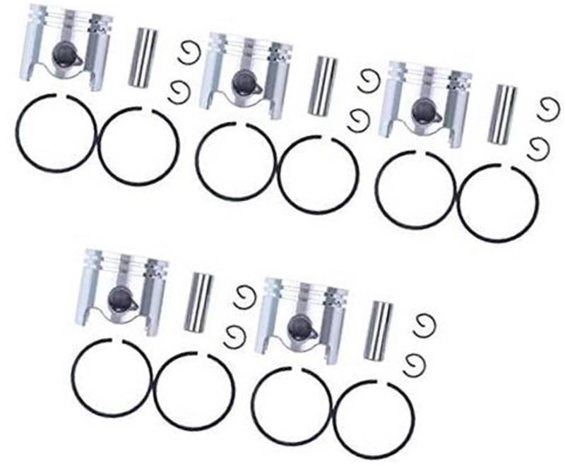ASDGH 5 Stück 38 mm Kolbenringe for STIHL FS120 FS200 FS250 BT120 BT121 HT250 SP200 Trimmer-Motorteile 41307901316 Garten-Kolbenringsatz von ASDGH