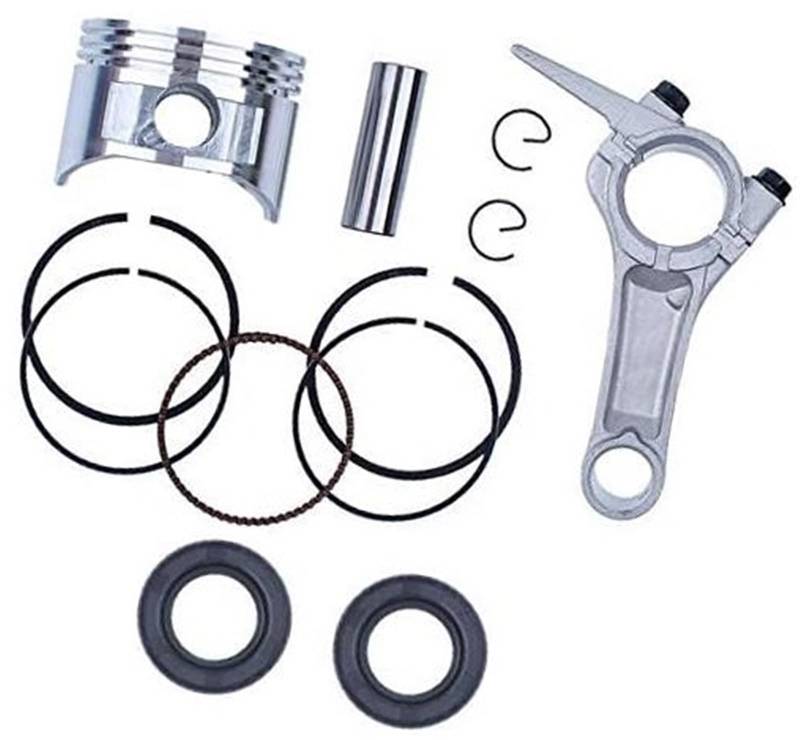 ASDGH 68 mm Kolbenringe Pleuel Kurbelwellen-Öldichtung for GX160 GX 160 Chinesischer 168F 5,5 PS Motor Trimmer Rasenmäher Garten-Kolbenringsatz von ASDGH