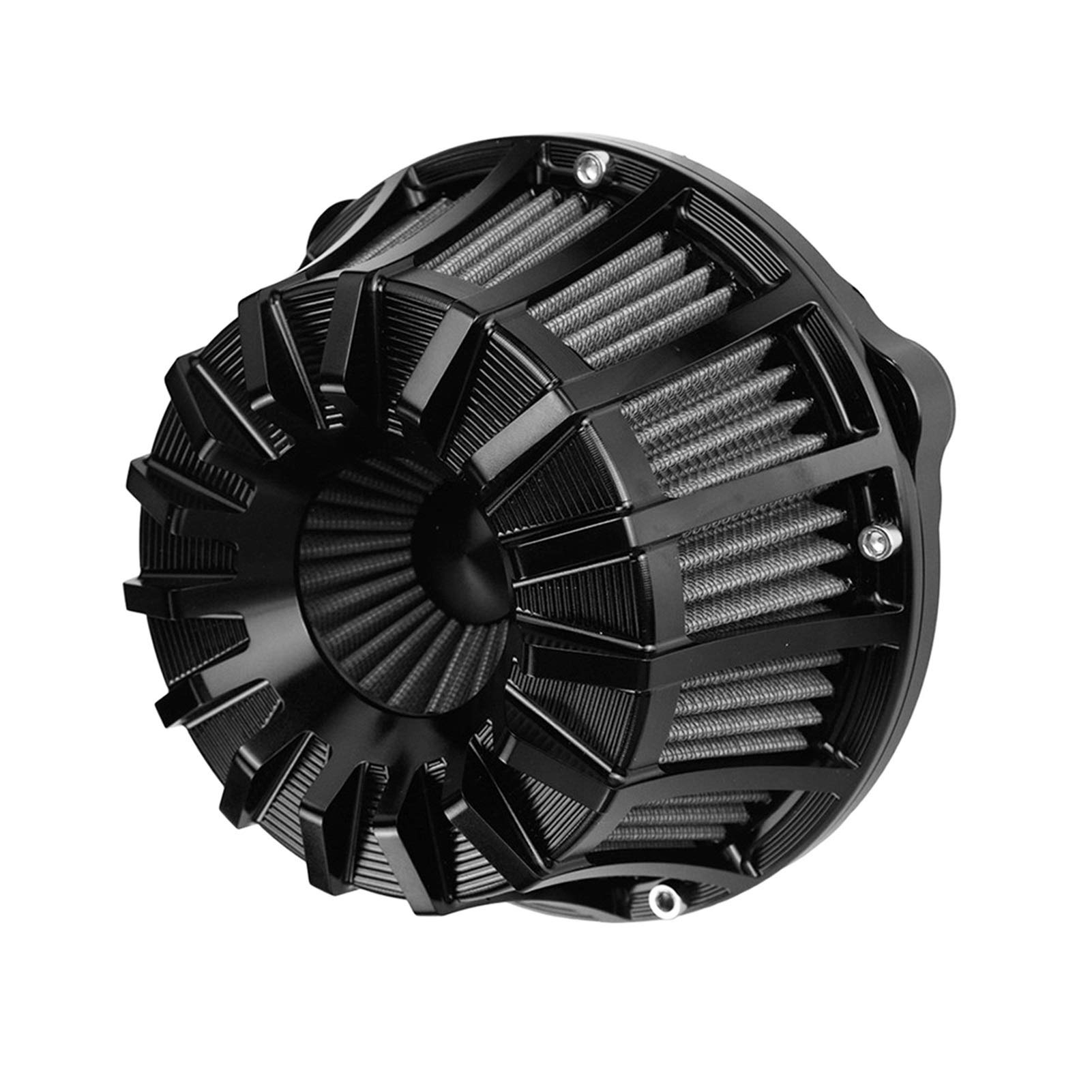 ASDGH CNC Crafts Ansaugluftfilter 10 invertiert, for Harley, XL Sportster 883 Softail Dyna Touring Big Twin Cam FLT FLST FXDLS M8 Motorrad-Luftfilter(B Black) von ASDGH