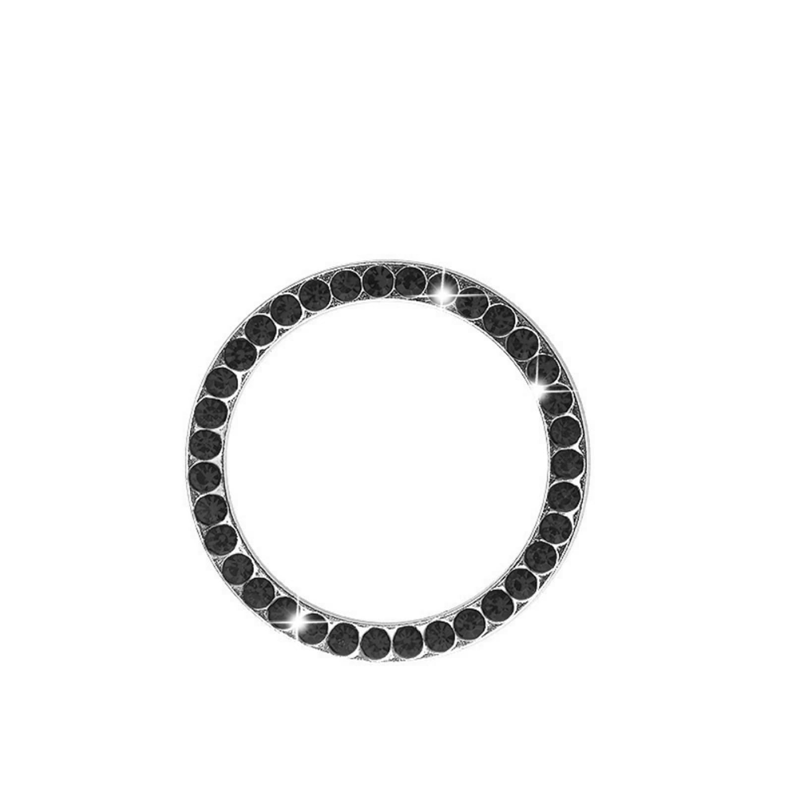 ASDGH Kristall Motor Zündung Onekey Start Stop Druckknopf Schalter Schutzhülle Bling Aufkleber Auto Zubehör Auto Innen Dekor Motor-Start-/Stopp-Taste(Black) von ASDGH