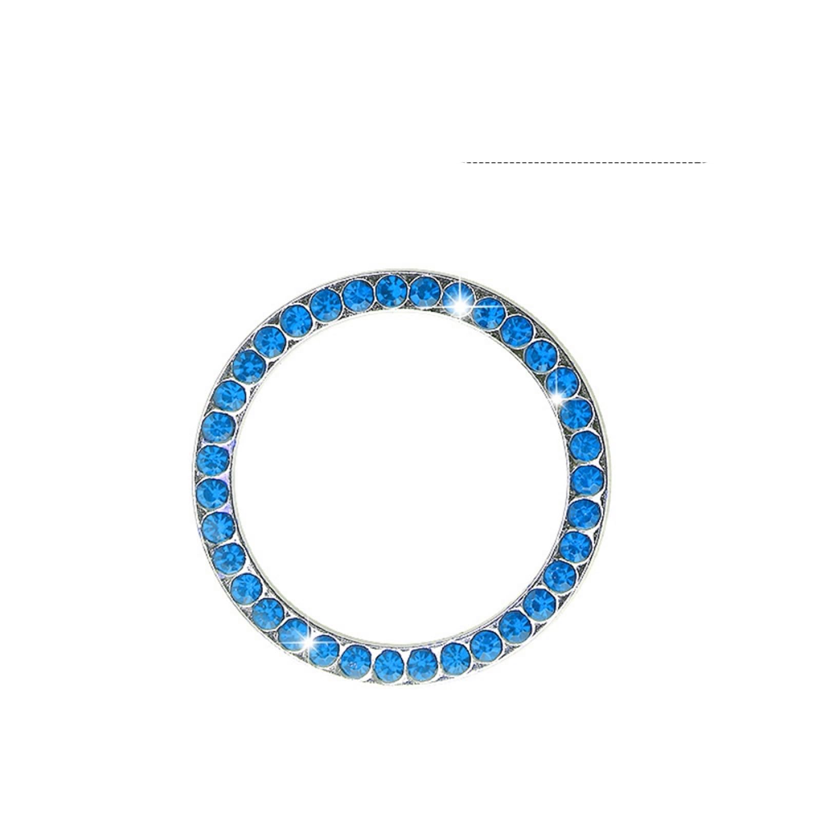 ASDGH Kristall Motor Zündung Onekey Start Stop Druckknopf Schalter Schutzhülle Bling Aufkleber Auto Zubehör Auto Innen Dekor Motor-Start-/Stopp-Taste(Blue) von ASDGH