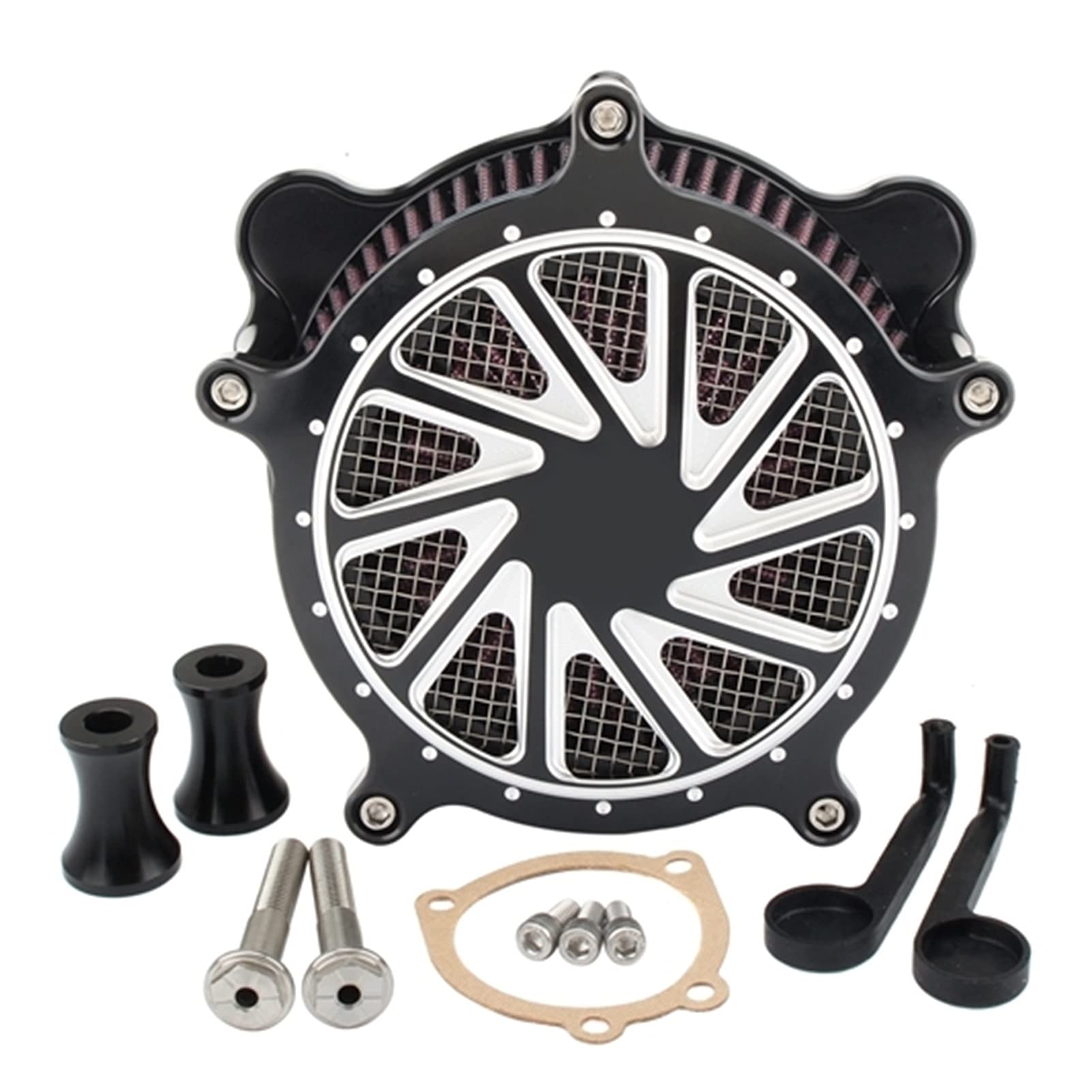 ASDGH Luftfilter-Ansaugluftfilter CNC, for Harley, Dyna FXR 1993-2017 Softail Fat Boy Breakout Touring Road King Street Glide 2007 Motorrad-Luftfilter(MP09-001-0206) von ASDGH
