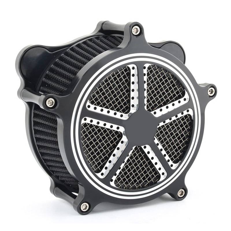 ASDGH Luftfilter CNC-Luftreiniger-Ansaugkit for Harley Touring Road King Electra Glide CVO Tri Glide 2008-2016 Softail Dyna FXDLS Motorrad-Luftfilter(B) von ASDGH