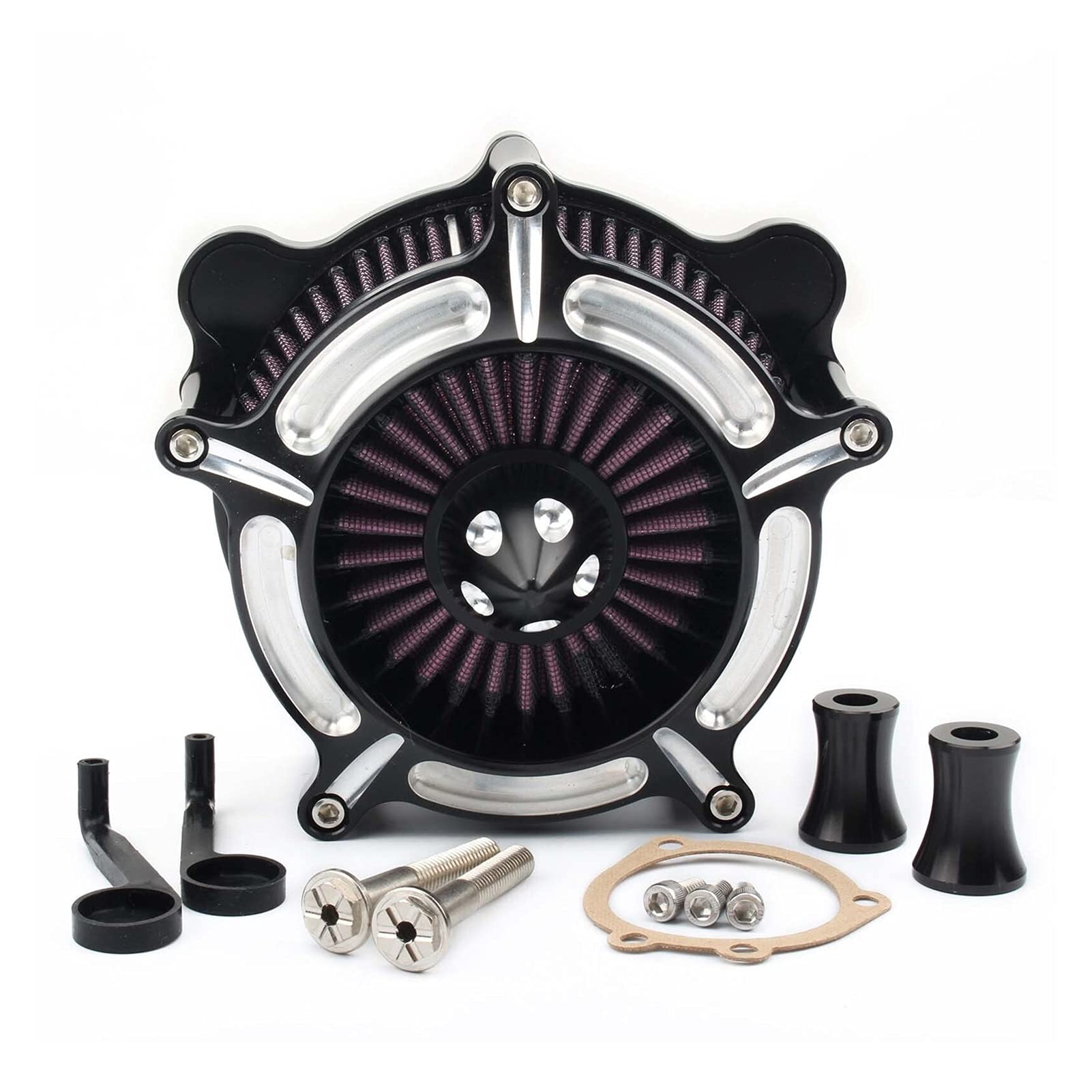 ASDGH Luftfilter Motorrad Turbine Spike Intake Luftfilter Filtersystem, for Harley, Softail Dyna Touring Road Glide 1993-2007 Motorrad-Luftfilter ASDGH Luftfilter Motorrad Turbine Spike Intake Luftfilter Filtersystem, for Harley, Softail Dyna Touring Road Glide 1993-2007 Motorrad-Luftfilter von ASDGH