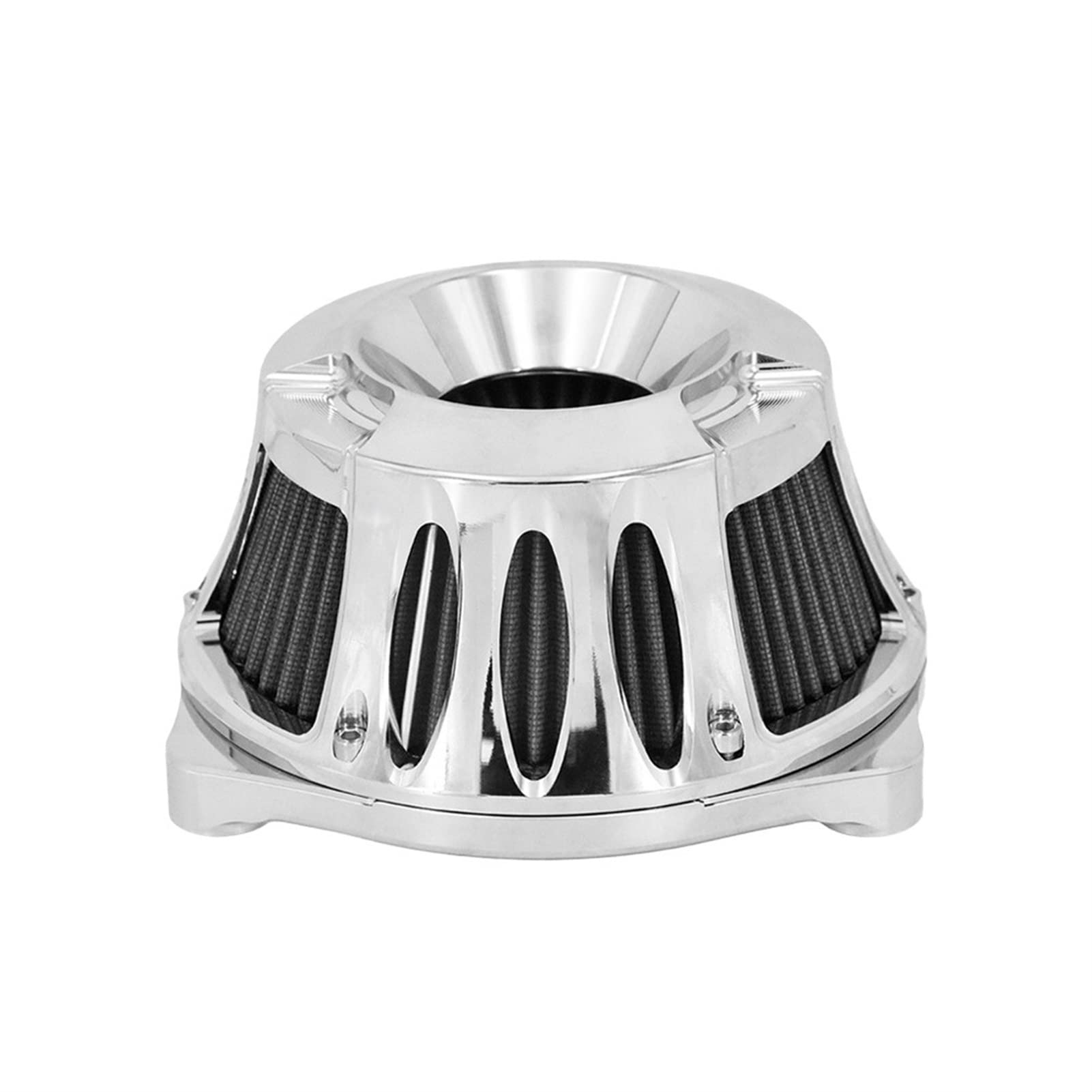 ASDGH Motorrad CNC Chrom Luftfilter Ansaugfilter, for Harley Touring Road Glide FLHR FLHX 2000-2007 Dyna 2000-2017 Sportster XL 2004-Up Motorrad-Luftfilter(Air Filters A) von ASDGH
