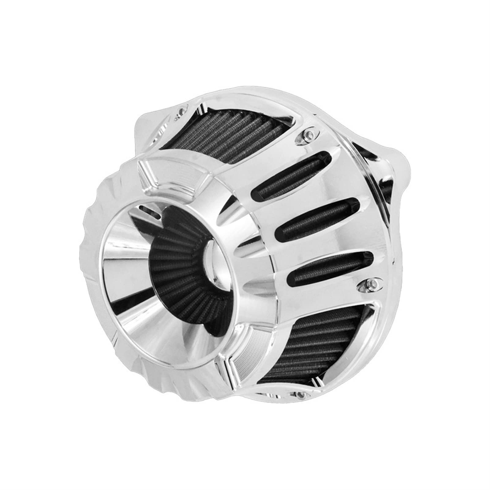 ASDGH Motorrad CNC Chrome Luftfilter Ansaugfilter Aluminium Luftfilter, for Harley, XL Touring Softail Dyna Street Glide Bob 2000-UP Motorrad-Luftfilter(Air Filters A) von ASDGH