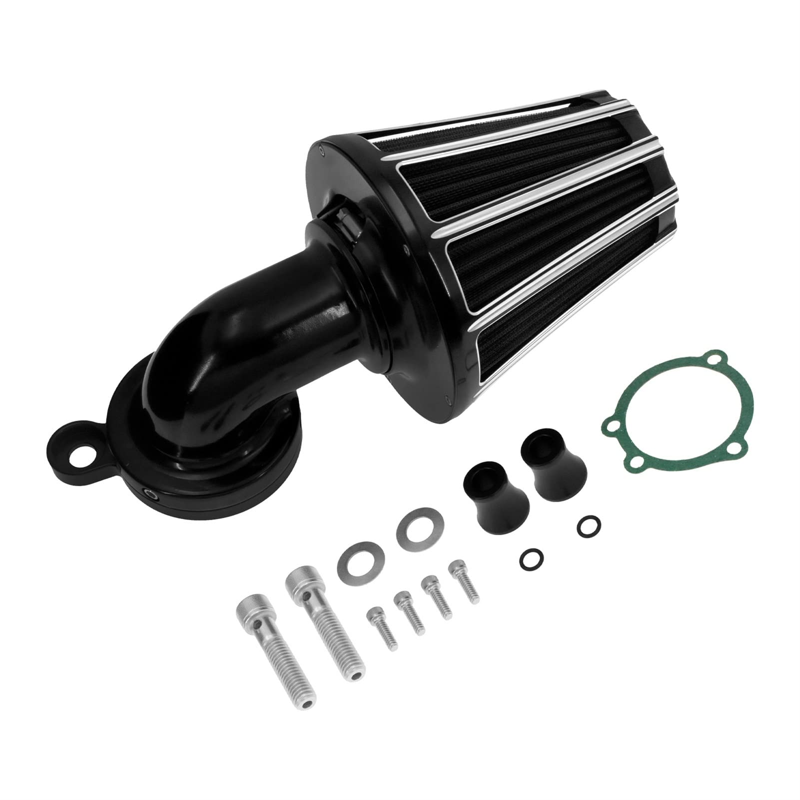 ASDGH Motorrad-Luftfilter-Ansaugfilter CNC-Aluminium schwarz, for Harley, Sportster XL 1200 883 Iron Roadster Custom 2004-2020 2021 Motorrad-Luftfilter ASDGH Motorrad-Luftfilter-Ansaugfilter CNC-Aluminium schwarz, for Harley, Sportster XL 1200 883 Iron Roadster Custom 2004-2020 2021 Motorrad-Luftfilter von ASDGH