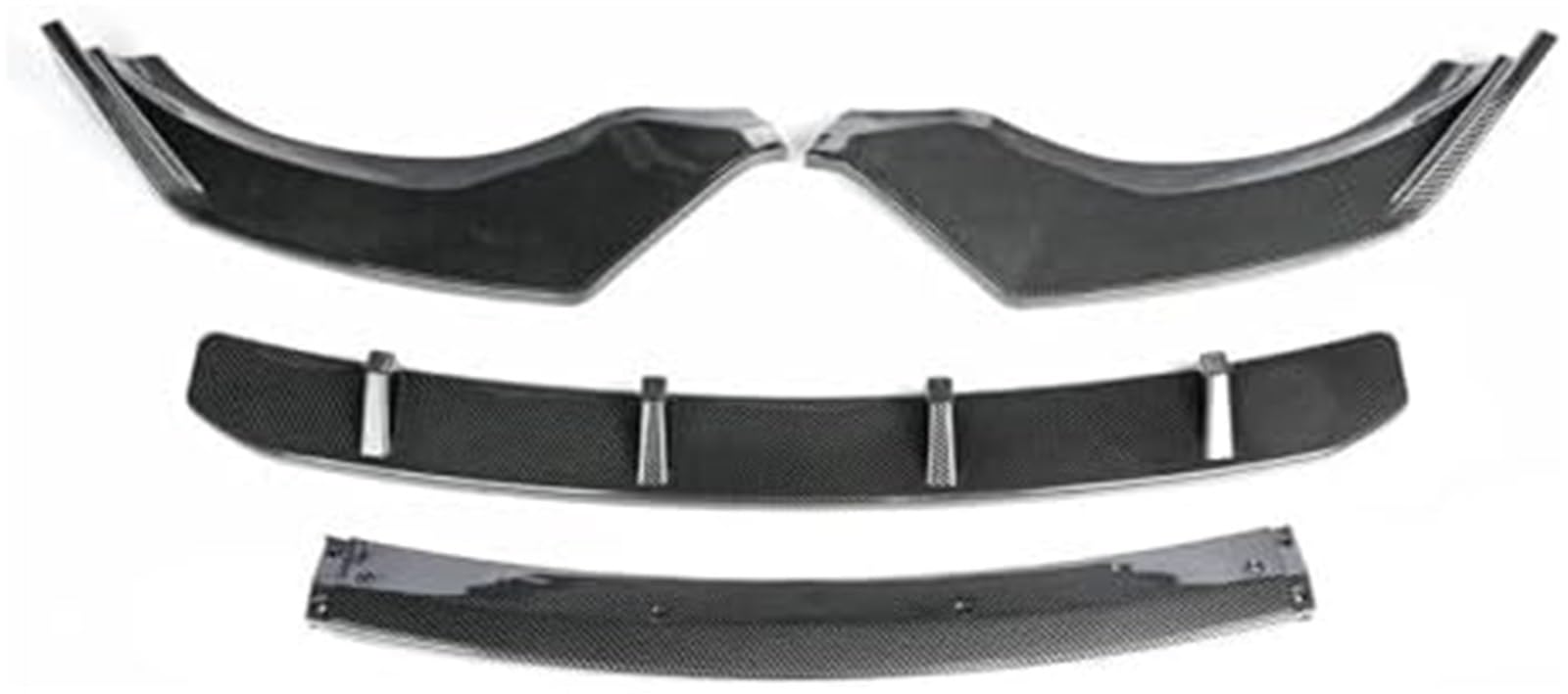 ASDGH Splitter, for BMW, X3 X4 G01 G02 2018-2021 Auto Frontstoßstange Splitter Lip Spoiler Diffusor Schutzabdeckung Body Kits Lip Splitter (Kohlefaser-Optik) Auto Frontsplitter(BLACK Carbon Fiber Look von ASDGH