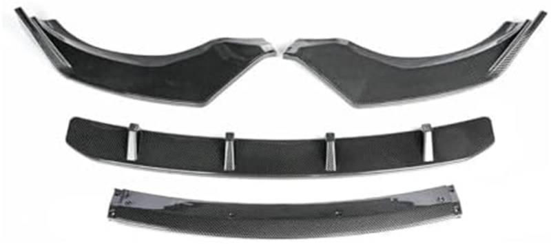ASDGH Splitter, for BMW, X3 X4 G01 G02 2018-2021 Auto Frontstoßstange Splitter Lip Spoiler Diffusor Schutzabdeckung Body Kits Lip Splitter (Kohlefaser-Optik) Auto Frontsplitter(BLACK Carbon Fiber Look von ASDGH