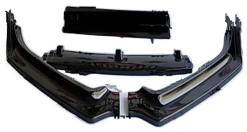 ASDGH Splitter, for Fiesta, Frontstoßstangenlippe Body Kit Spoiler Splitter Diffusorlippe 3-teilig ABS ABS Universal Lip Splitter Auto Frontsplitter von ASDGH