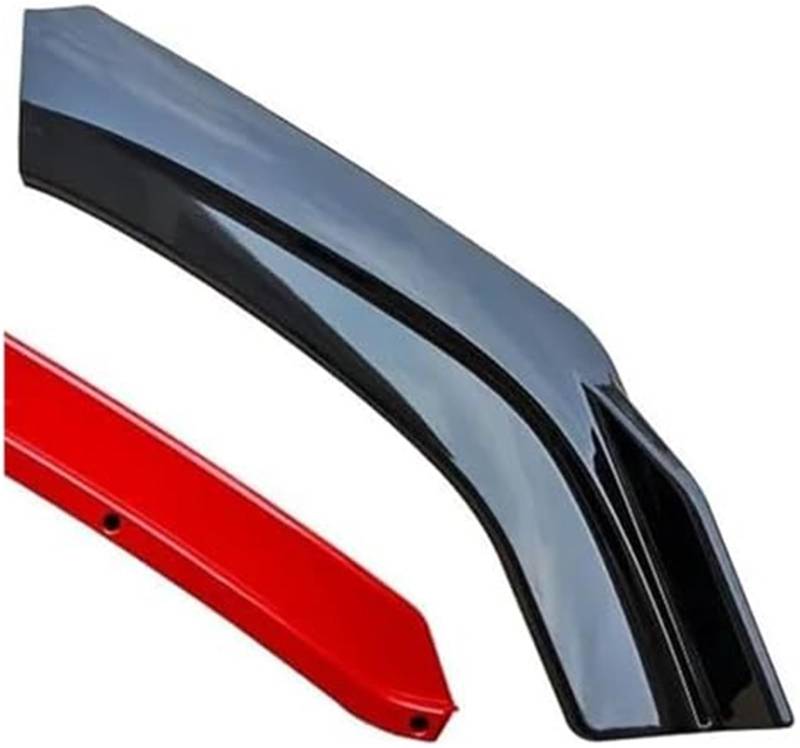 ASDGH Splitter Frontsplitter, for JETOUR X70 Plus 2018-2023 Stoßstangenspoiler Karosserie-Kit Glänzend Schwarz Röcke Zubehör Lippensplitter(Carbonoberfläche-Rot) Auto Frontsplitter(BLACK GLoss Black-R von ASDGH