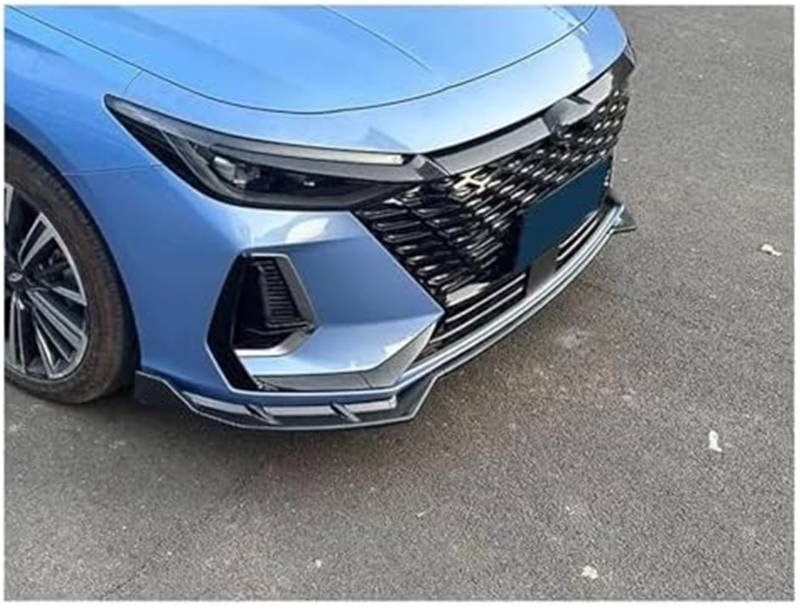 ASDGH Splitter Frontstoßstangenlippe, for Chery, for Arrizo 8 2022 bis 2024 Air Splitter Karosserie-Kit Spoiler Schwarze Röcke Zubehör Lippensplitter(Typ A Carbonfarbe) Auto Frontsplitter(BLACK Type B von ASDGH