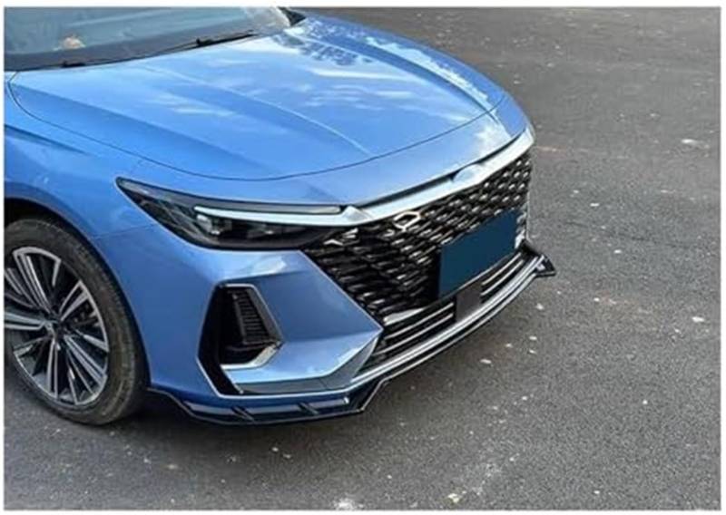ASDGH Splitter Frontstoßstangenlippe, for Chery, for Arrizo 8 2022 bis 2024 Air Splitter Karosserie-Kit Spoiler Schwarze Röcke Zubehör Lippensplitter(Typ A Carbonfarbe) Auto Frontsplitter(BLACK Type B von ASDGH