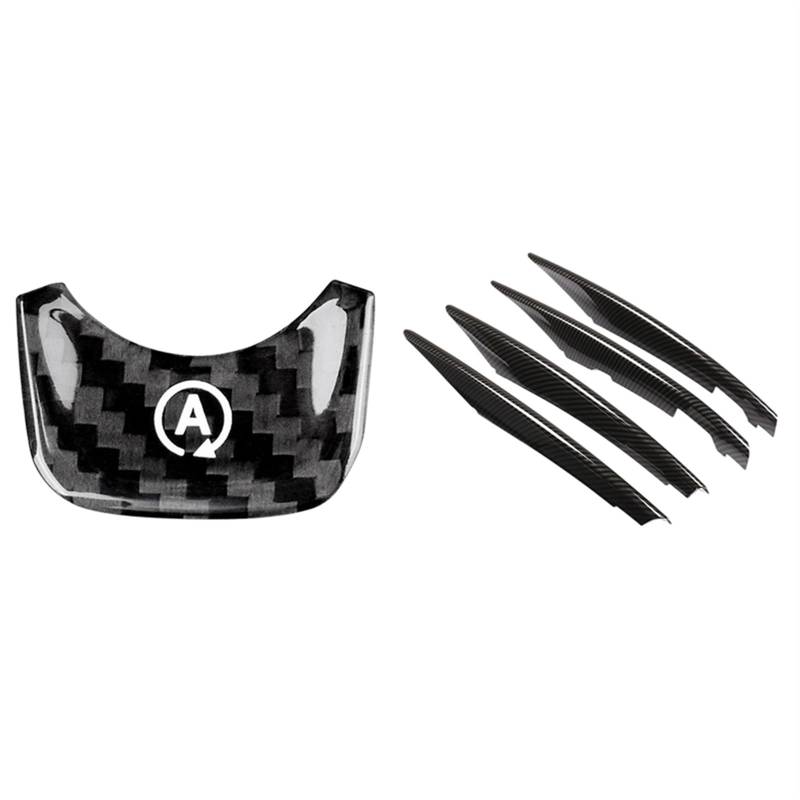 ASDGH Trim Motor Start Stop Taste EIN Aufkleber mit Carbon Fiber ABS Front Nebel Licht Kühlergrill Stoßstange Trim Dekorative Abdeckung Motor-Start-/Stopp-Taste von ASDGH