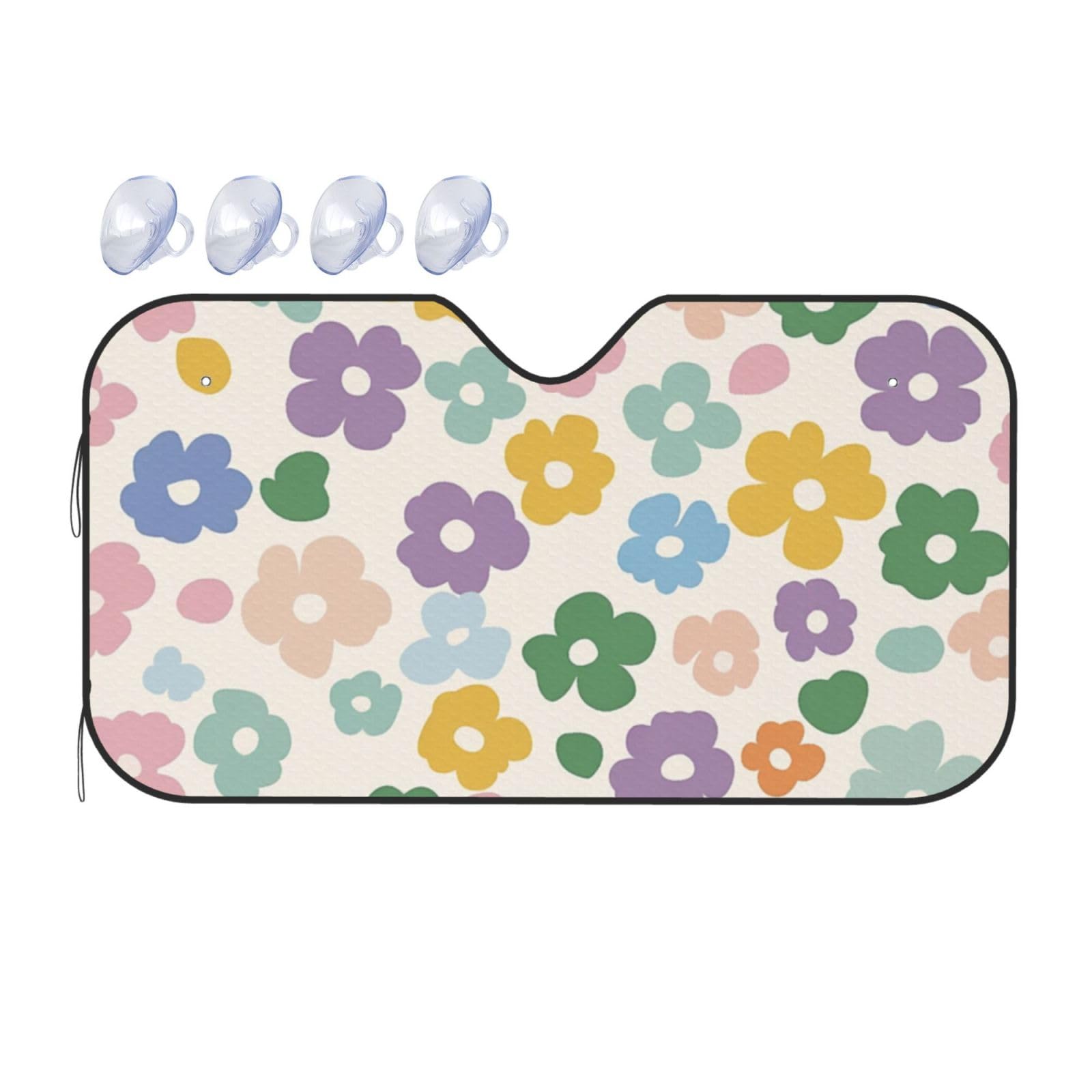Bunte Gänseblümchen, bunte Blumen, Auto-Sonnenschutz für Auto, LKW, SUV, blockiert UV-Strahlen, Sonne, S, 130 x 70 cm Bunte Gänseblümchen, bunte Blumen, Auto-Sonnenschutz für Auto, LKW, SUV, blockiert UV-Strahlen, Sonne, S, 130 x 70 cm von ASDJHFABKY
