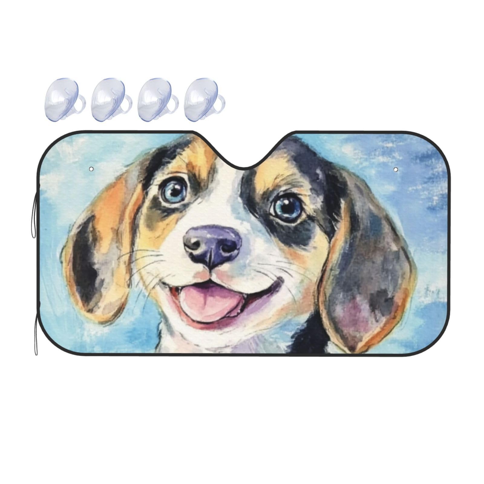 Hunde-Sonnenschutz mit niedlichem Beagle-Welpe, für Auto, LKW, SUV, blockiert UV-Strahlen, Sonne, S, 130 x 70 cm Hunde-Sonnenschutz mit niedlichem Beagle-Welpe, für Auto, LKW, SUV, blockiert UV-Strahlen, Sonne, S, 130 x 70 cm von ASDJHFABKY