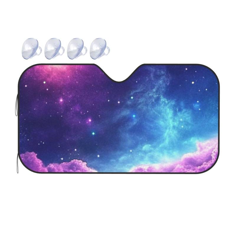 Nebula Galaxy Universe Cosmic Cloud Auto-Sonnenschutz für Auto, LKW, SUV – blockiert UV-Strahlen Sonne (S,130 x 70 cm) von ASDJHFABKY