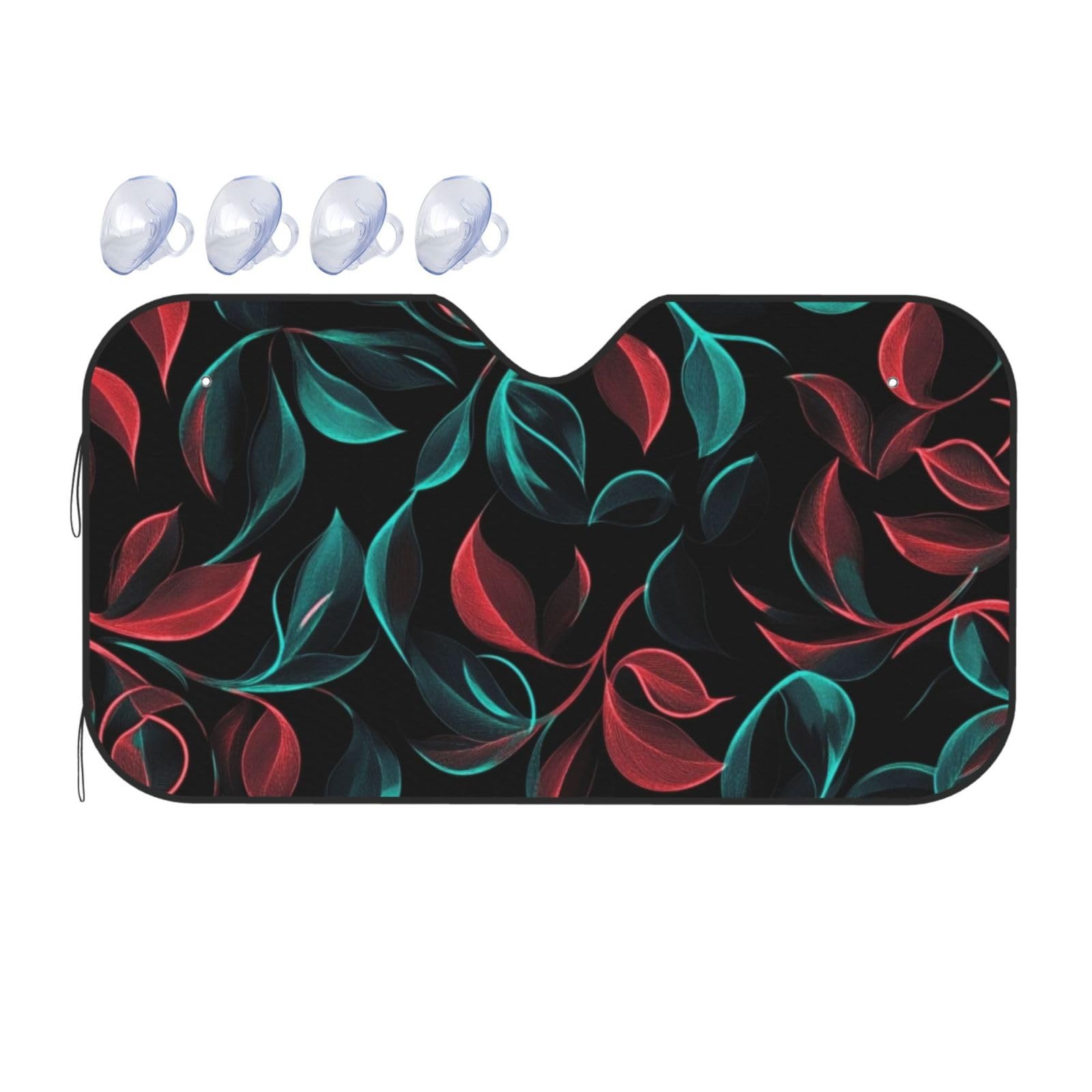 Sonnenschutz, Motiv: Blumen und Blätter, künstlerische Blume, für Auto, LKW, SUV, blockiert UV-Strahlen, Sonne, S, 130 x 70 cm Sonnenschutz, Motiv: Blumen und Blätter, künstlerische Blume, für Auto, LKW, SUV, blockiert UV-Strahlen, Sonne, S, 130 x 70 cm von ASDJHFABKY