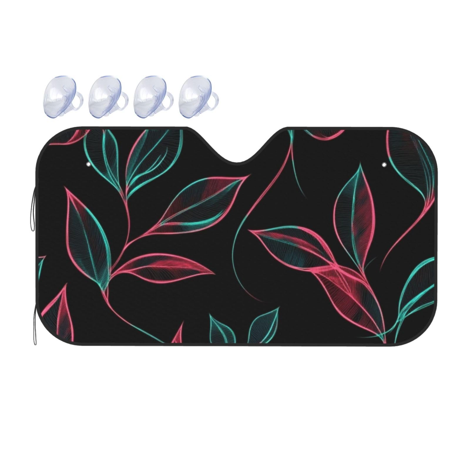 Sonnenschutz, Motiv: Blumen und Blätter, künstlerische Blume, für Auto, LKW, SUV, blockiert UV-Strahlen, Sonne, S, 130 x 70 cm Sonnenschutz, Motiv: Blumen und Blätter, künstlerische Blume, für Auto, LKW, SUV, blockiert UV-Strahlen, Sonne, S, 130 x 70 cm von ASDJHFABKY
