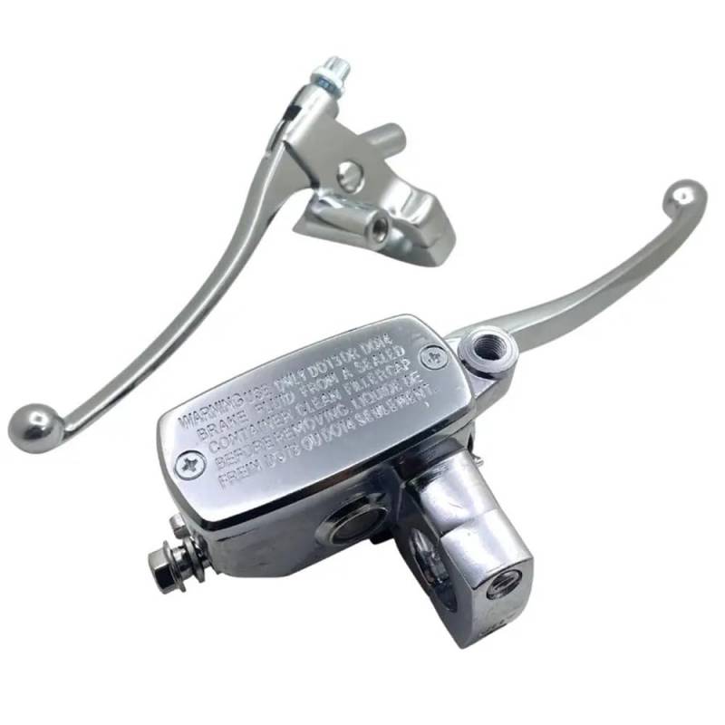 1 Paar 25mm Vorne Motorrad Hydraulische Bremspumpe Master Zylinder Silber Links Rechts Disc Bremshebel Universal Brems Schalter M10 von ASDRDDARF