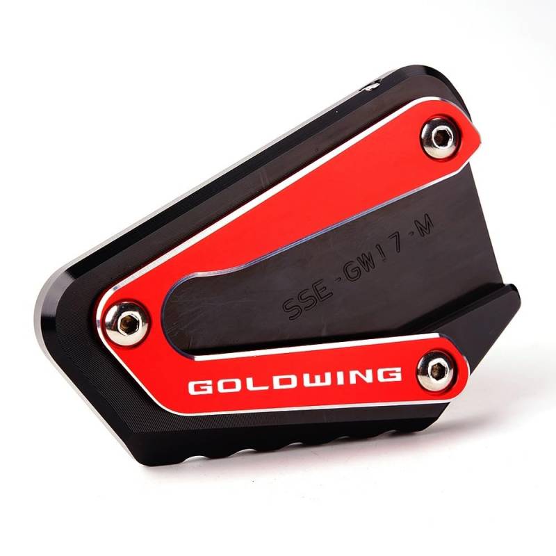 ASDRDDARF Motorrad-Seitenständerpolster Für H&ONDA Goldwing 1800 GL1800 2002-2017 CNC Motorrad Zubehör Ständer Seitenständer Verlängerung Vergrößerungs Pad(RED25) von ASDRDDARF