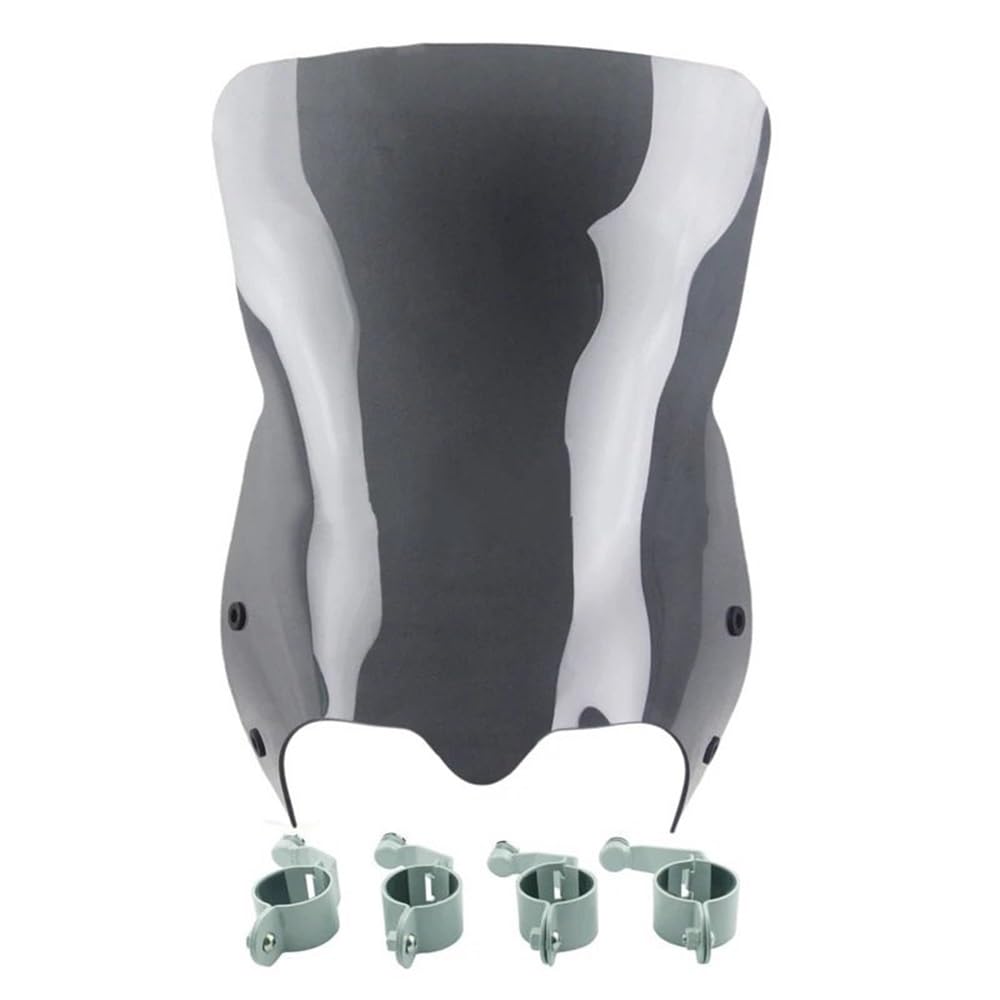 ASDRDDARF Windschutzscheibe Motorrad Für Boulevard M109R VZR1800 Windschutzscheibe Air Deflektor Front Scheinwerfer Verkleidung Bildschirm Windschutzscheiben(Dark Gray Sliver) von ASDRDDARF