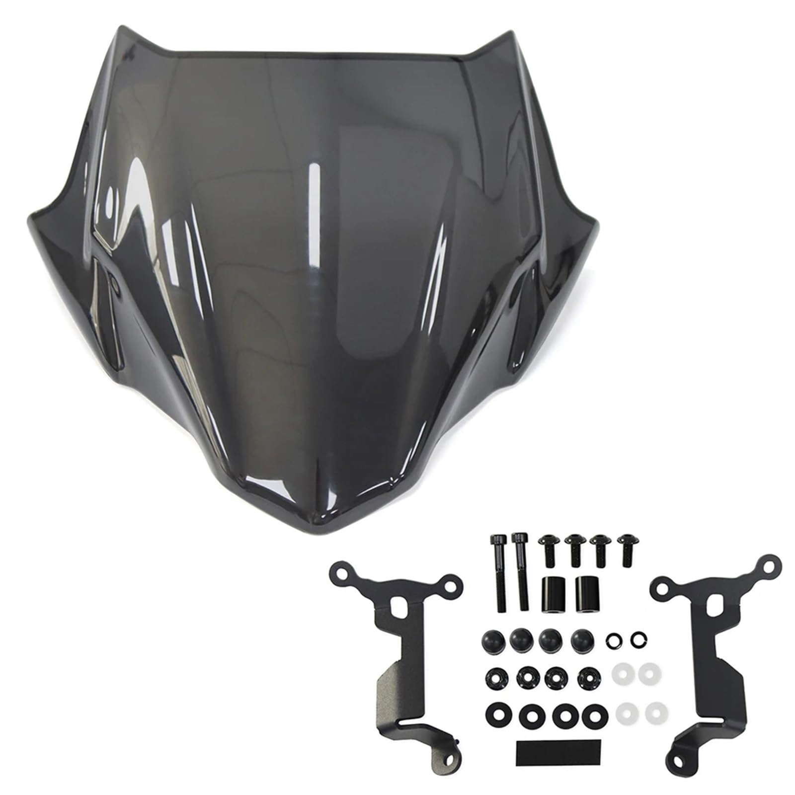 ASDRDDARF Windschutzscheibe Motorrad Für CB750 Hornet 2024 2023 Motorrad Windschutz Windschutz Vorne Wind Glas Verkleidung Deflektor Halterung Montage(Dark Gray) von ASDRDDARF