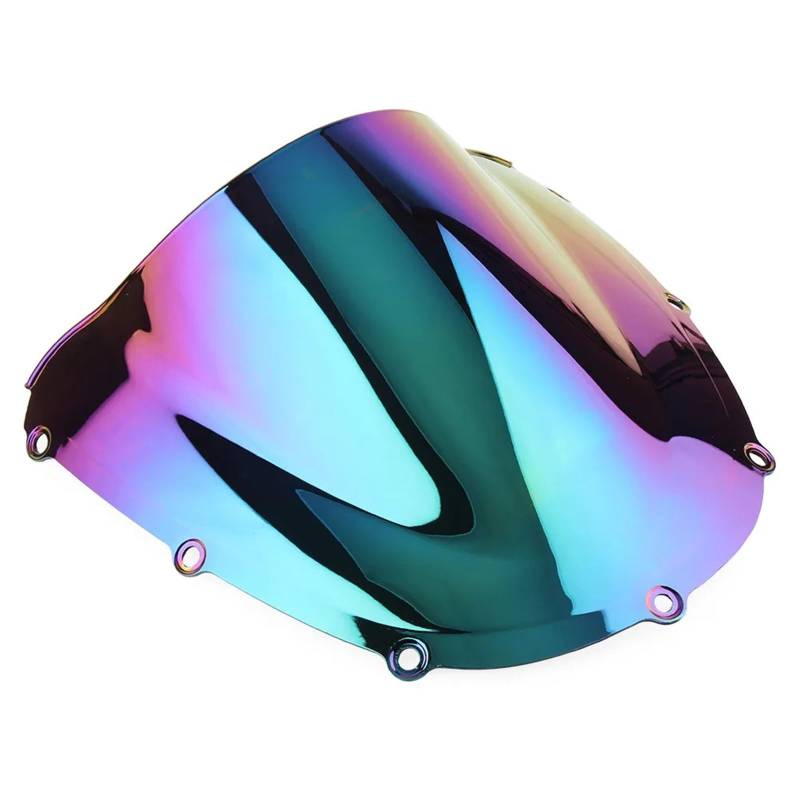 ASDRDDARF Windschutzscheibe Motorrad Für CBR954RR 2002 2003 Motorrad Windschutzscheibe Windschutzscheibe Double Bubble Wind Bildschirm Schild ABS Kunststoff(Colorful 1) von ASDRDDARF