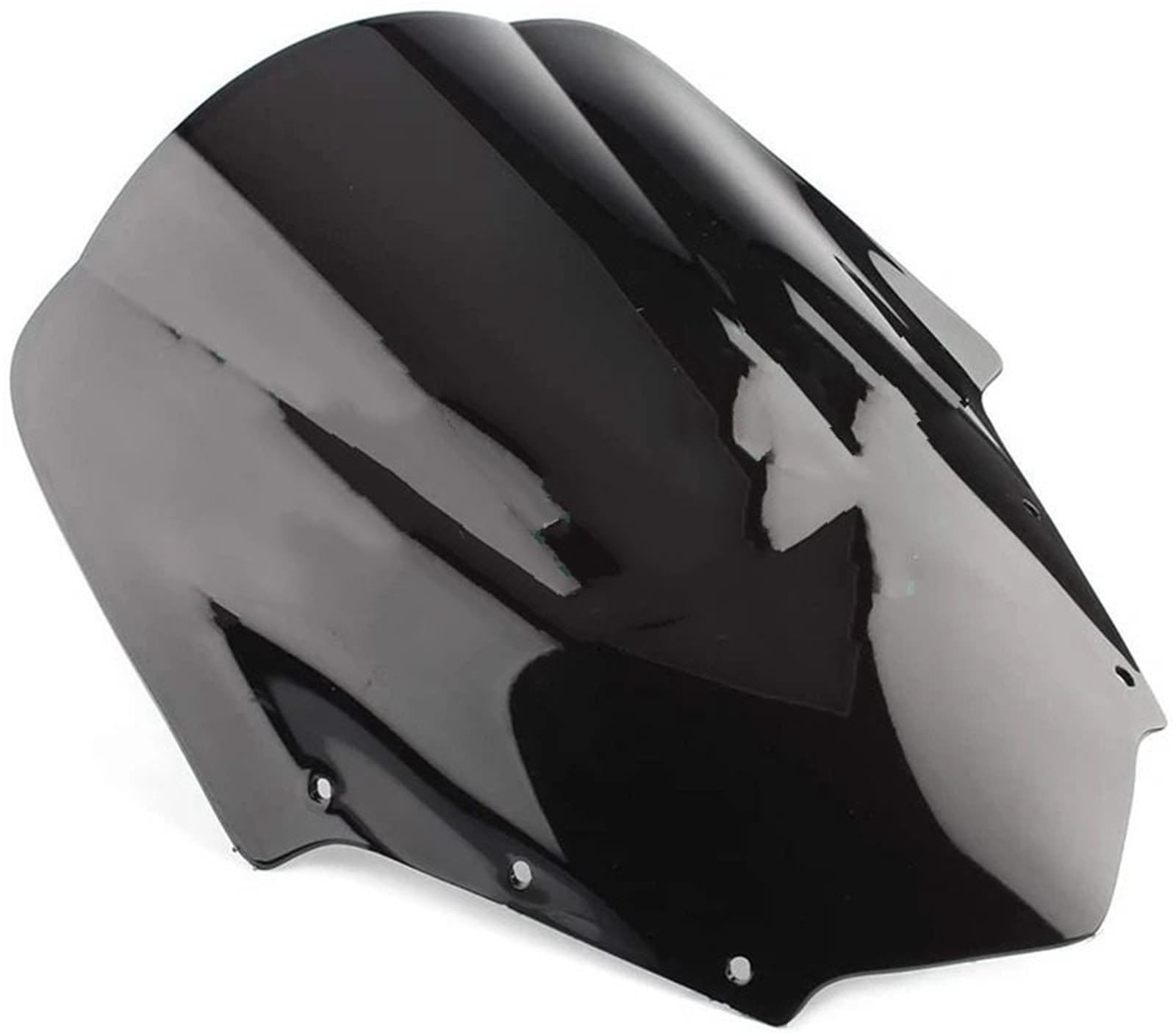 ASDRDDARF Windschutzscheibe Motorrad Für Fazer FZ1 1000 S 2006 2007 2008 2009 2010 2011 Motorrad Windschutzscheibe Double Bubble Frontscheibe(Black) von ASDRDDARF