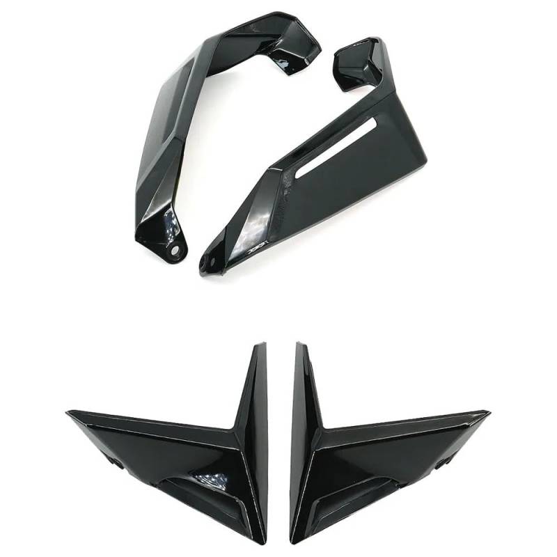 ASDRDDARF Windschutzscheibe Motorrad Für Forza750 2021 2022 Motorrad Seite Windabweiser Windschutz Windschutz(Black Front+Rear) von ASDRDDARF