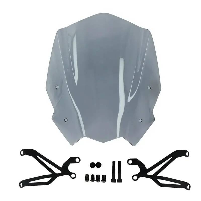 ASDRDDARF Windschutzscheibe Motorrad Für G310R 2017-2024 Windschutzscheibe Motorrad Windschutzscheibe Winddicht Glas Mit Montage Halterung Deflektor Zubehör(Smoke) von ASDRDDARF