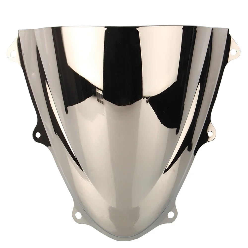 ASDRDDARF Windschutzscheibe Motorrad Für GSXR600 GSXR750 2011 2012 2013 2014 2015 2016 2017 2018 K11 Motor Windschutzscheibe Windschutz Double Bubble(Silver) von ASDRDDARF