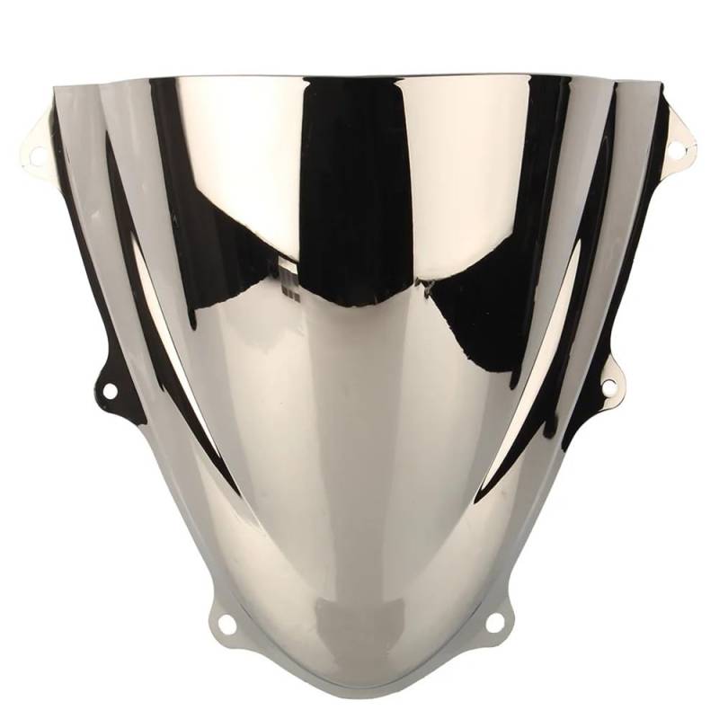 ASDRDDARF Windschutzscheibe Motorrad Für GSXR600 GSXR750 2011 2012 2013 2014 2015 2016 2017 2018 K11 Motor Windschutzscheibe Windschutz Double Bubble(Silver) von ASDRDDARF