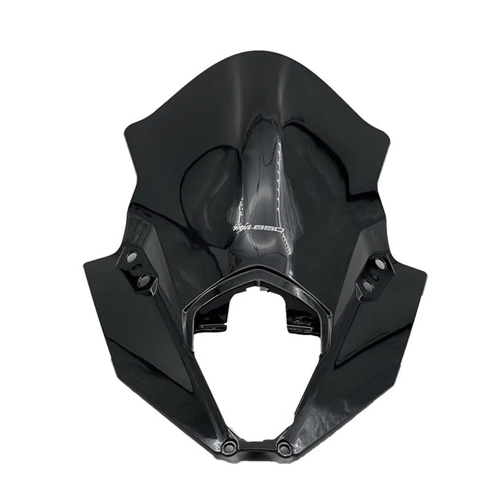 ASDRDDARF Windschutzscheibe Motorrad Für NINJA650 ER-6F ER6F 2020 2021 2022 2023 Motorrad Windschutzscheibe Aluminium Kit Deflektor(Black) von ASDRDDARF