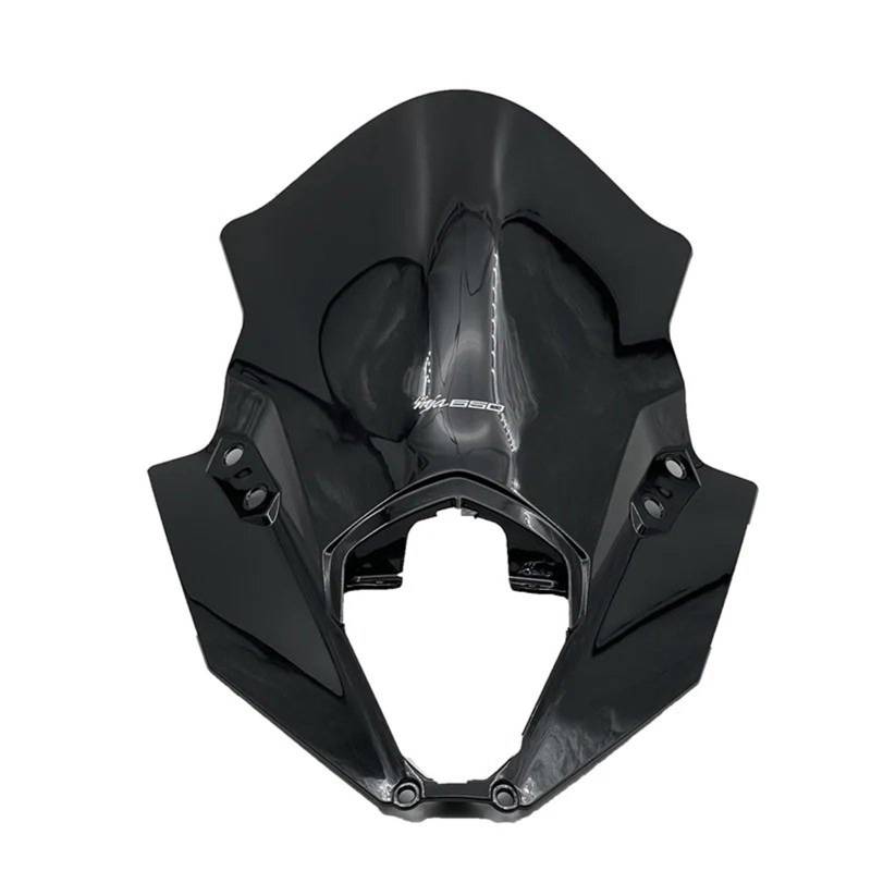 ASDRDDARF Windschutzscheibe Motorrad Für NINJA650 ER-6F ER6F 2020 2021 2022 2023 Motorrad Windschutzscheibe Aluminium Kit Deflektor(Black) von ASDRDDARF