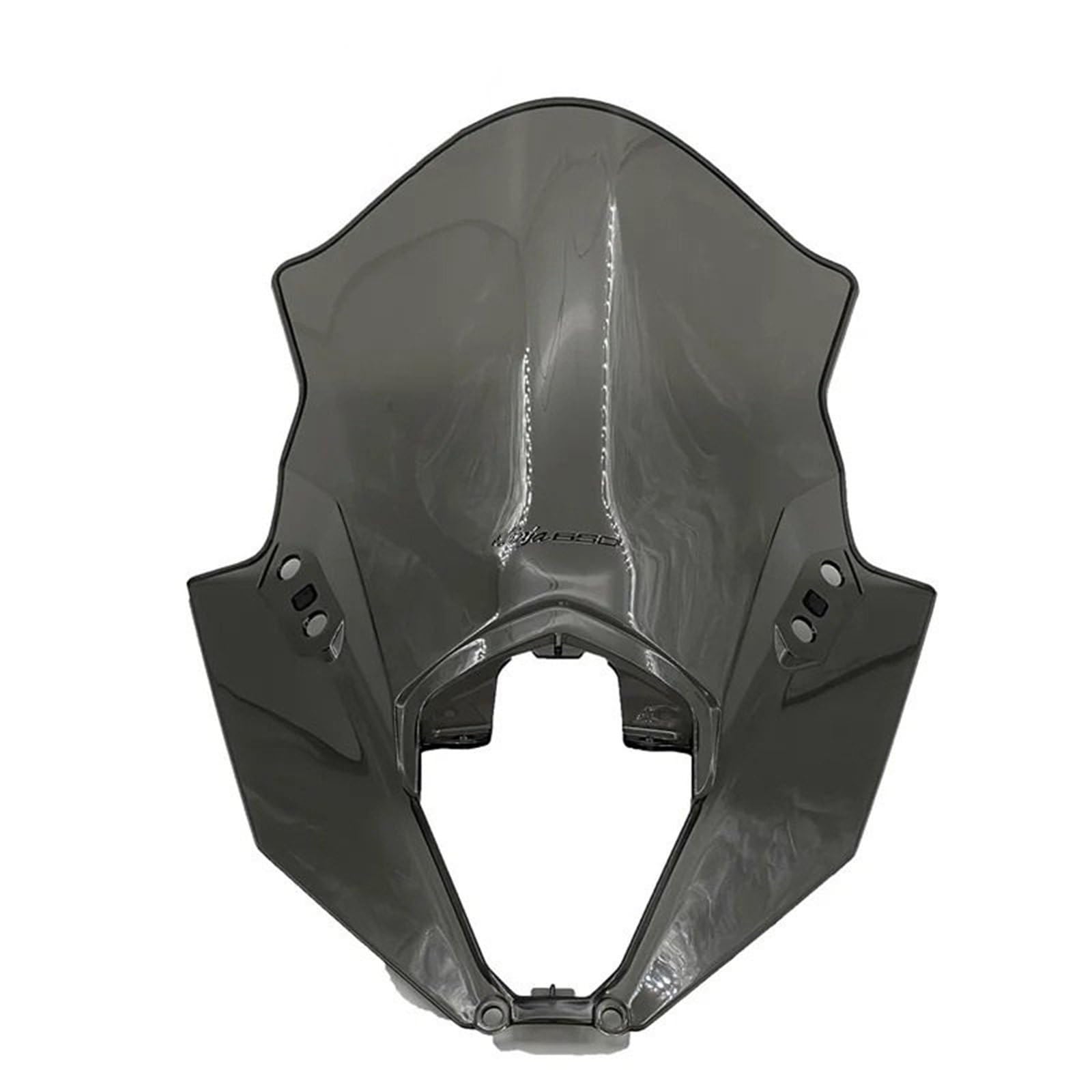 ASDRDDARF Windschutzscheibe Motorrad Für NINJA650 ER-6F ER6F 2020 2021 2022 2023 Motorrad Windschutzscheibe Aluminium Kit Deflektor(Dark Grey) von ASDRDDARF