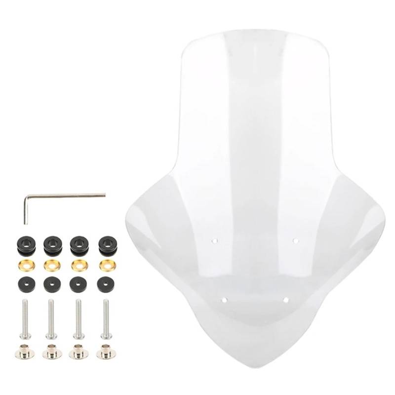 ASDRDDARF Windschutzscheibe Motorrad Für NMAX 155 2020-2024 Jahre ABS-Kunststoff Motorräder Modifizierte Teile Regenschutz Windschutzscheibe Erhöhte Frontscheibe(Clear) von ASDRDDARF