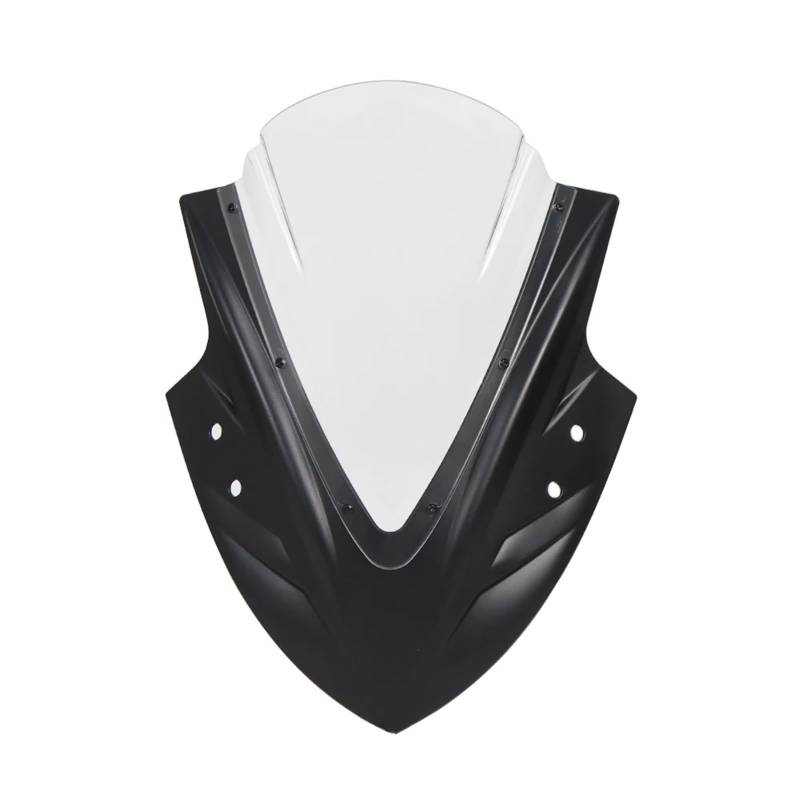 ASDRDDARF Windschutzscheibe Motorrad Für Ninja 400 2019 2020 250 300 2013-2018 2016 Motorrad Windschutzscheibe Windschutzscheibe Windabweiser Bildschirm Double Bubble(Matte Black Clear) von ASDRDDARF