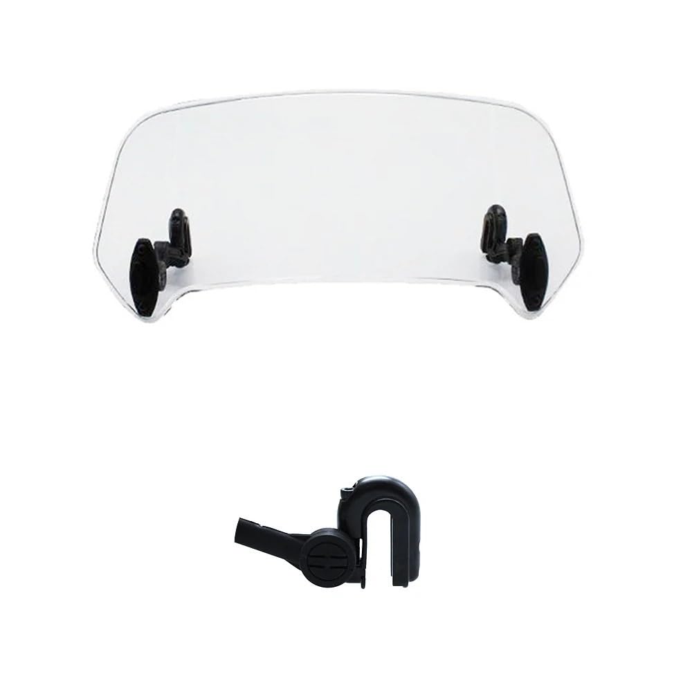 ASDRDDARF Windschutzscheibe Motorrad Für X-ADV 750 X-ADV 350 ADV 150 Integra750 CTX700 NSS750 Motorrad Windschutzscheibe Verlängerung Einstellbare Spoiler Deflektor(Large Transparent) von ASDRDDARF