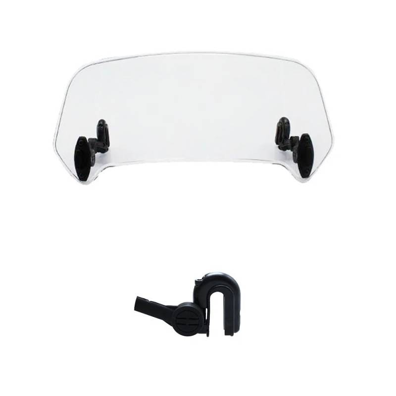 ASDRDDARF Windschutzscheibe Motorrad Für X-ADV 750 X-ADV 350 ADV 150 Integra750 CTX700 NSS750 Motorrad Windschutzscheibe Verlängerung Einstellbare Spoiler Deflektor(Small Transparent) von ASDRDDARF