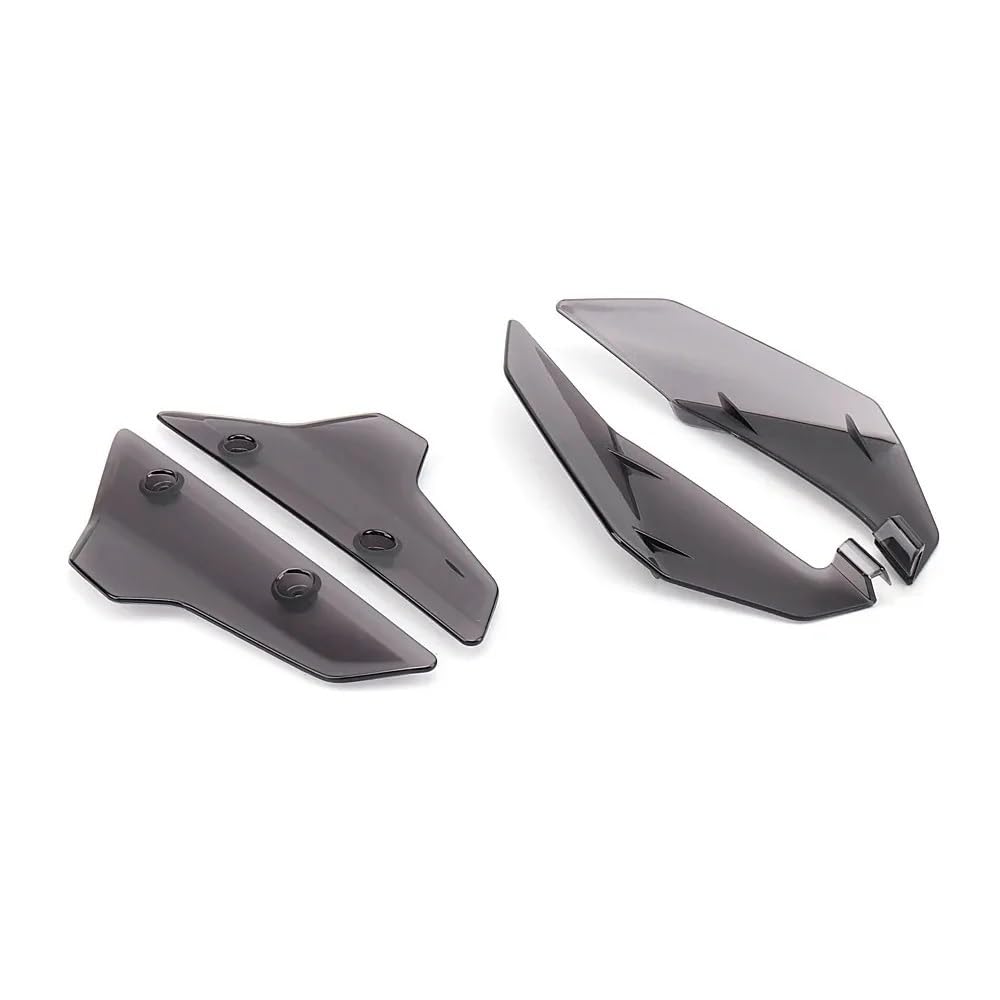 ASDRDDARF Windschutzscheibe Motorrad Für XL750 TRANSALP 2023 2024 Motorrad Acryl Seite Panels Windabweiser Front Spoiler Windschutzscheibe(Set - Smoky) von ASDRDDARF