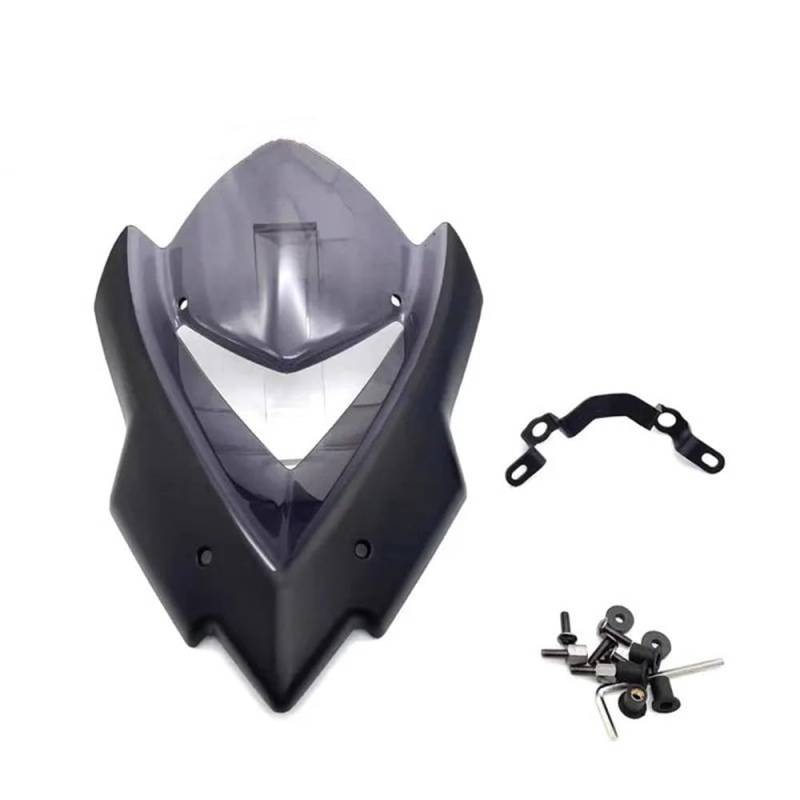 ASDRDDARF Windschutzscheibe Motorrad Für Z1000 2014 2015 2016 2018 2019 2020 Motorrad Änderung Windschutzscheibe Visier Windschutzscheibe(Dark Grey) von ASDRDDARF
