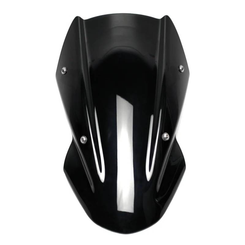 ASDRDDARF Windschutzscheibe Motorrad Für Z650 2017 2018 2019 ABS Windschutzscheibe Windschutz Schild Bildschirm Mit Halterung Rauch Schwarz Klar(Black) von ASDRDDARF