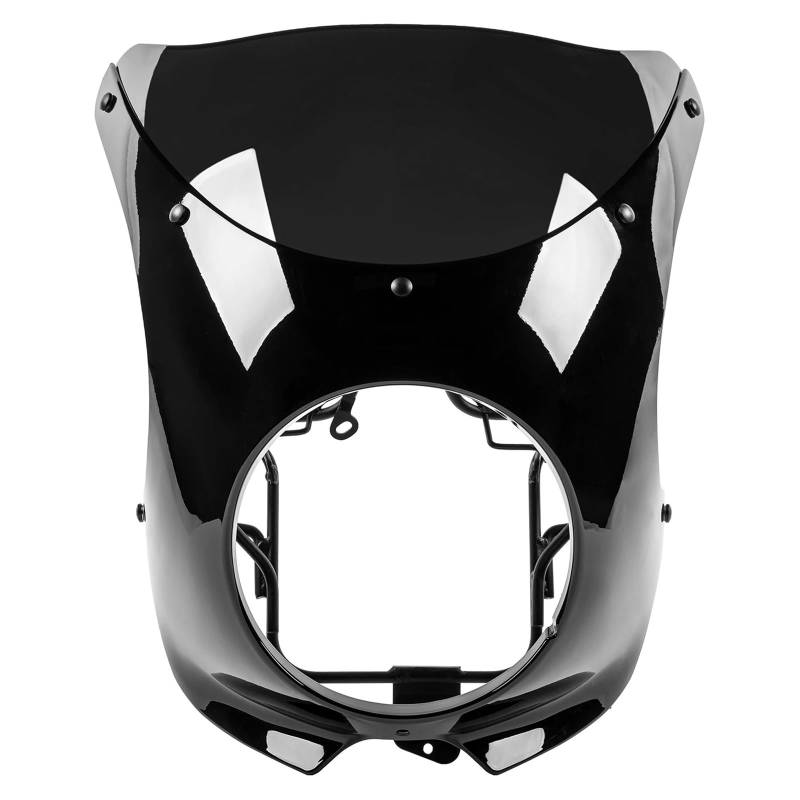 ASDRDDARF Windschutzscheibe Motorrad Für Z900RS 2018-2025 Scheinwerfer Verkleidung Front Gugel Abdeckung Maske Windschutz Windschutz Motorrad Zubehör(All Black/Black Glass) von ASDRDDARF