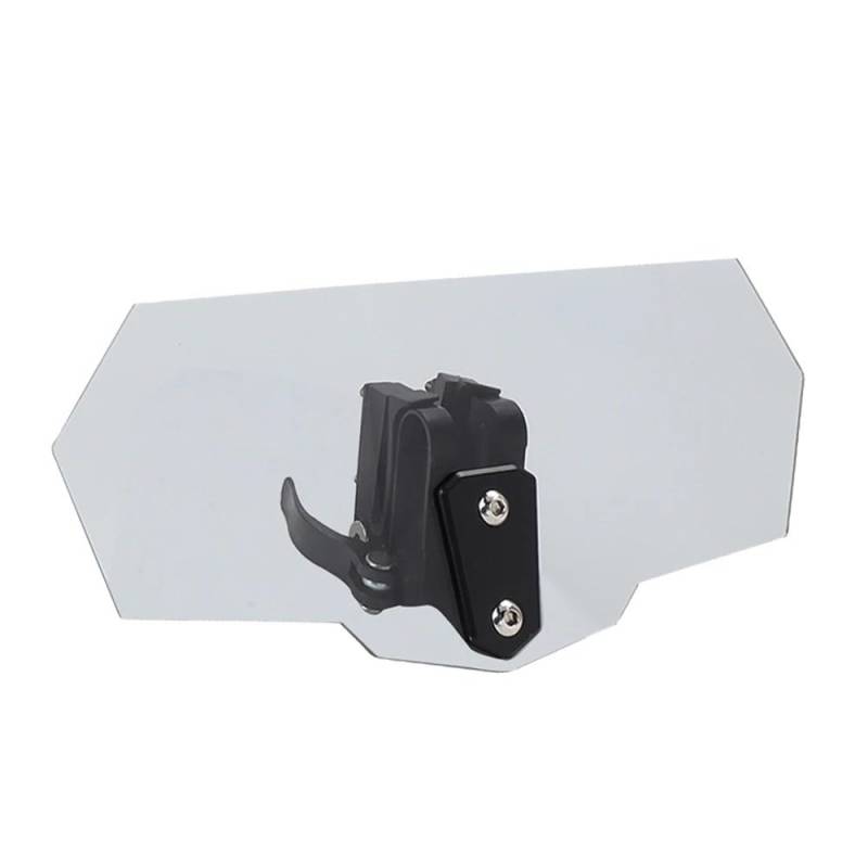 ASDRDDARF Windschutzscheibe Motorrad Motorrad Universal Einstellbare Windschutzscheibe Windabweiser Windschutzscheibe Für Die Meisten Motorrad Modelle(Gray 1) von ASDRDDARF
