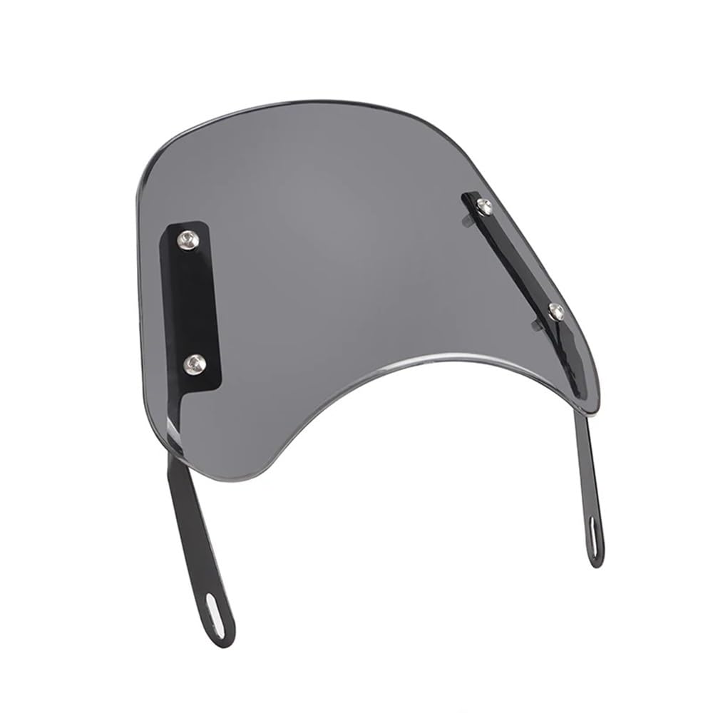 ASDRDDARF Windschutzscheibe Motorrad Universal 5-7 Zoll Scheinwerfer Motorrad Windschutzscheibe Windabweiser Windschutzscheibe(Gray) von ASDRDDARF