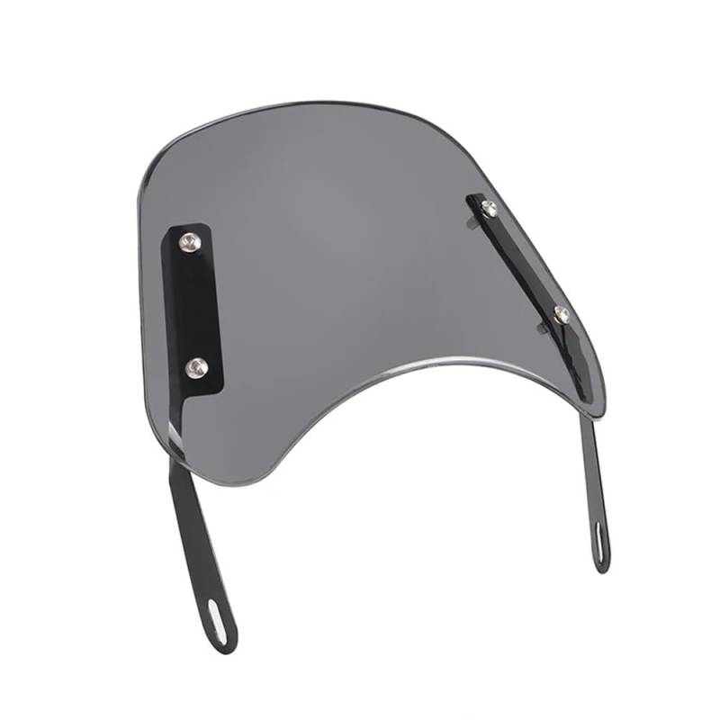 ASDRDDARF Windschutzscheibe Motorrad Universal 5-7 Zoll Scheinwerfer Motorrad Windschutzscheibe Windabweiser Windschutzscheibe(Gray) von ASDRDDARF
