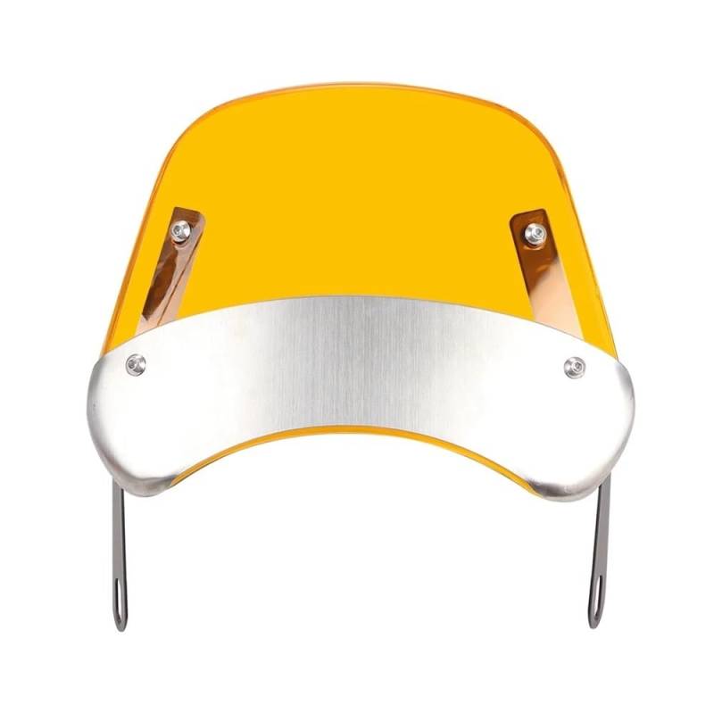 ASDRDDARF Windschutzscheibe Motorrad Universal 8 Arten 6.5 "-9.45" Motorrad Scheinwerfer Windschutzscheibe Windabweiser Windschutzscheibe(Yellow A) von ASDRDDARF