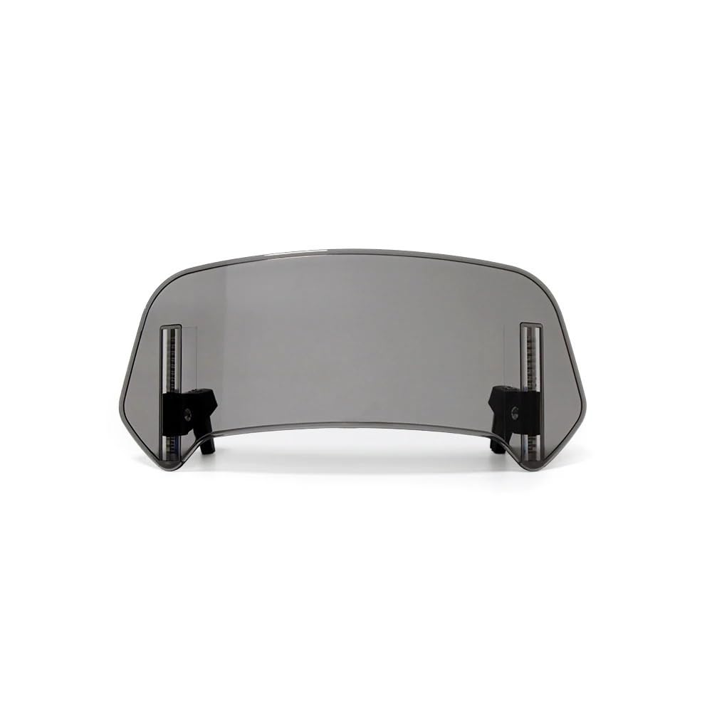 ASDRDDARF Windschutzscheibe Motorrad Universal Motorrad Windschutzscheibe Verlängerung Einstellbare Spoiler Clamp-Auf Windschutzscheibe Windabweiser(A Large Smoke) von ASDRDDARF
